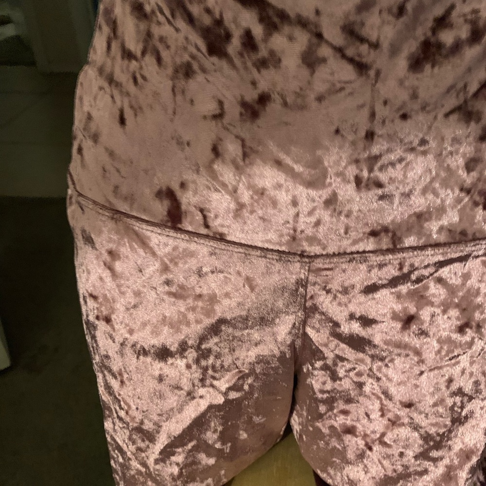 Crushed velvet biker shorts